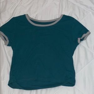 Blue and gray Aeropostale baby tee